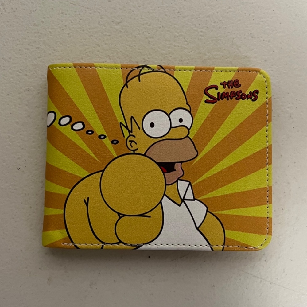 The Simpsons Homer Pleather Wallet New Yellow 90s Cartoon